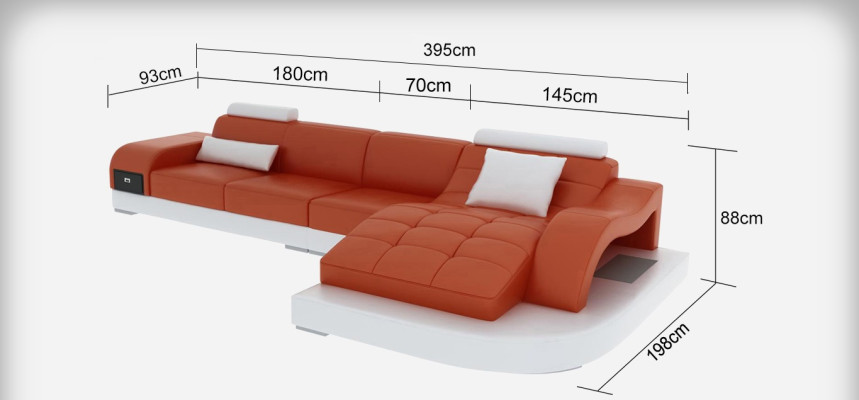 Leather Corner Sofa Couch Living landscape Luxury Suite Corner Sofas Couches