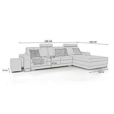 exclusive s Leather Corner sofa Stylish design for timeless elegance