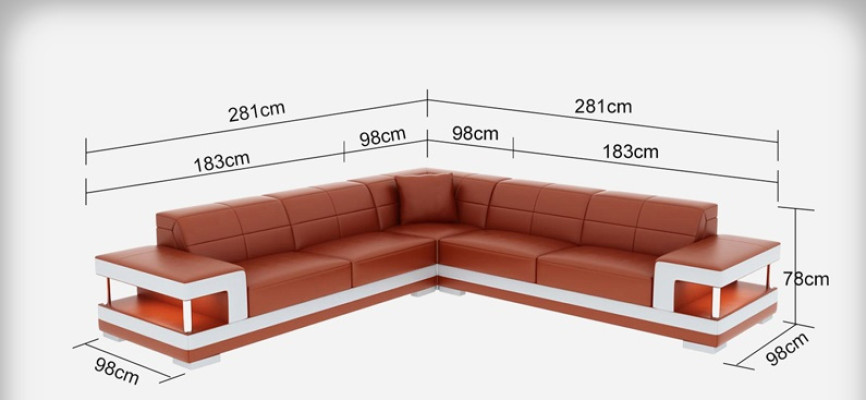 Leather sofa Couch Living landscape Corner Modern Sofa Corner sofa Design Suite