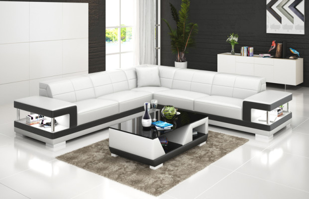 Leather sofa Couch Living landscape Corner Modern Sofa Corner sofa Design Suite