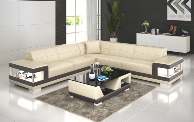 Leather sofa Couch Living landscape Corner Modern Sofa Corner sofa Design Suite