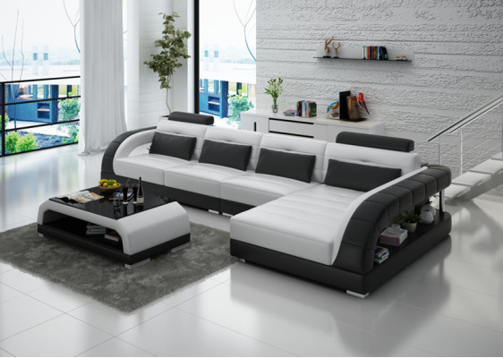 Leather sofa Couch Living landscape Corner Modern Corner sofa Design Sofa Suite