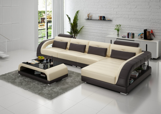 Leather sofa Couch Living landscape Corner Modern Corner sofa Design Sofa Suite