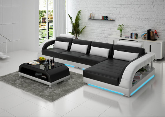 Leather sofa Couch Living landscape Corner Modern Corner sofa Design Sofa Suite
