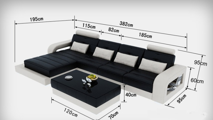 Leather sofa Couch Living landscape Corner sofa Corner Suite Design Modern Sofa L6008C