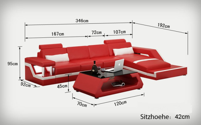 Leather Sofa Couch Modern Living landscape Corner Decor Corner sofa Design Suite