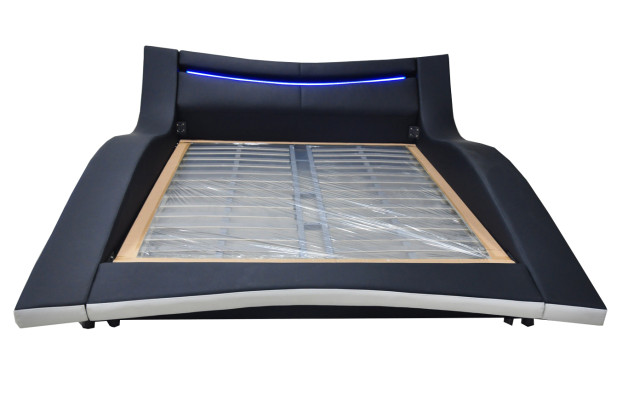 Luxury Design Leather Double Hotel Bed with USB Padded Marriage Beds Frame new