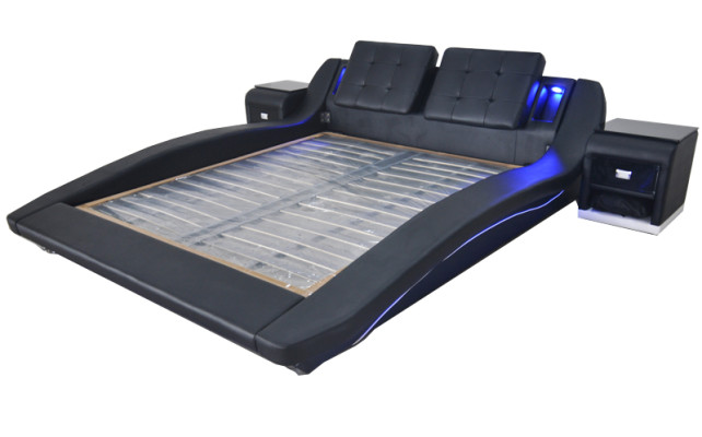 Luxury Leather Design Beds Double Bed with USB Marriage Exclusive 180x200 cm