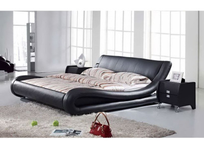 XXL Double bed leather bed Bed Beds with USB,Leather Designer 4761
