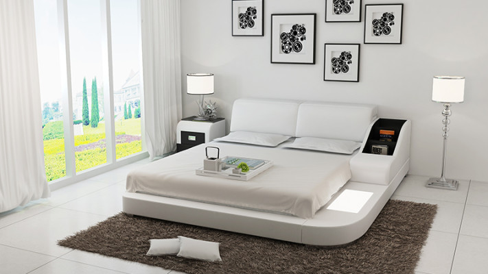 Upholstery Design Luxury Bed Beds Leather Bedroom 140/160/180 LB8815