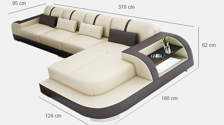 Elegance meets comfort ultimate L-shaped sofa for your modern living room