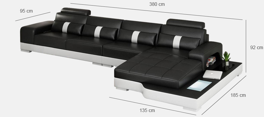 Designer Sofa Couch Upholstery Leather Sofa Corner sofa L-shape Sofas Couches New W/S