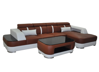 Leather Couch Upholstery Seat Design Modern Corner Suite Sofa Living landscape +Table