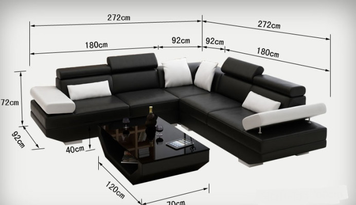 Leather sofa Sofa Couch Living landscape Corner sofa Suite Design Modern Sofa K5009B