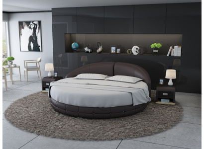 Round bed Design Bed Upholstered bed Designer bed Upholstery Round XXL Luxury King Size