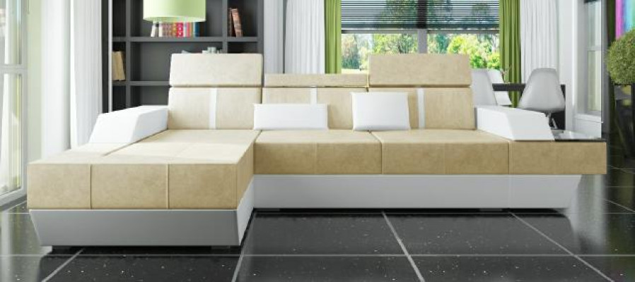 Fabric sofa Corner sofa Textile Fabric Living landscape Upholstery new Textile sofa Sofa Couch