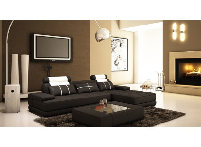 Leather sofa Corner sofa Sofa Couch Upholstery Corner Designer Sofas Couches new Paris White