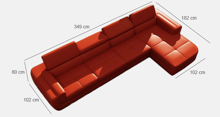 Corner sofa Leather sofa Living landscape L-shape Sofa Couch Upholstery Seat Corner Tettau White