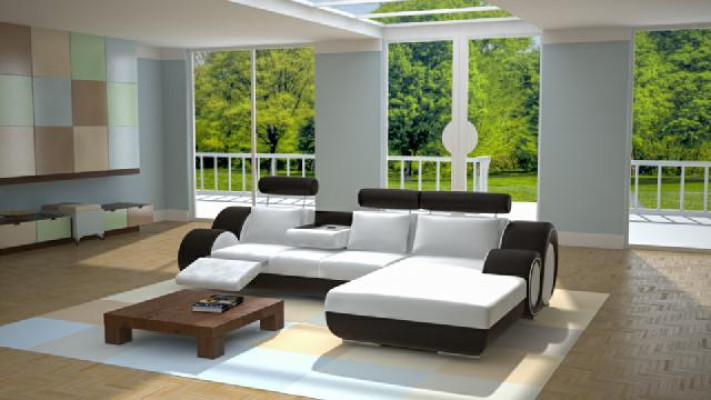 Designer Suite Living landscape Corner sofa Couch Sofa Upholstery Leather sofa Sofas new