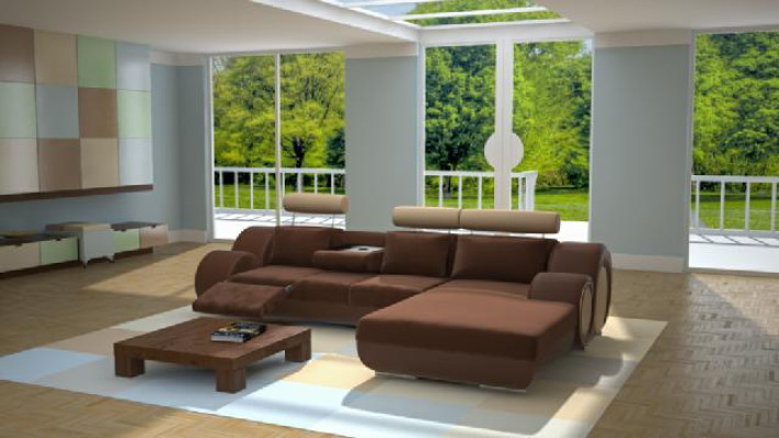 Designer Suite Living landscape Corner sofa Couch Sofa Upholstery Leather sofa Sofas new