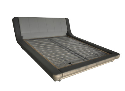 Double Luxury Leather Bed + USB Upholstery Beds Modern Hotel Multifunction LB8826