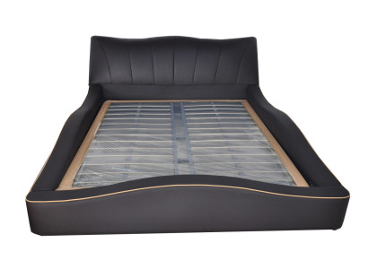 Luxury Design Leather Upholstery Hotel Bed Frame Frame Modern Beds Padded