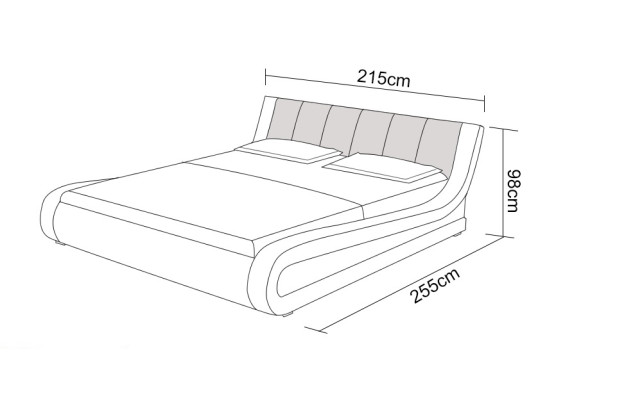 Leather Bed with USB Upholstery Beds Luxury Double 140/160/180 LB8829