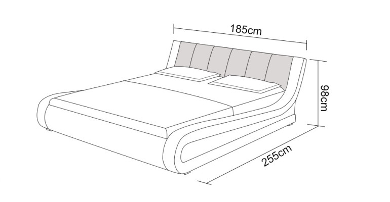 Leather Bed with USB Upholstery Beds Luxury Double 140/160/180 LB8829
