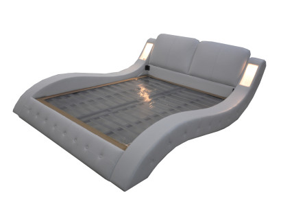 Design Luxury Bed Upholstery Marriage Hotel Modern Beds Leather 140/160/180/200 LB8824