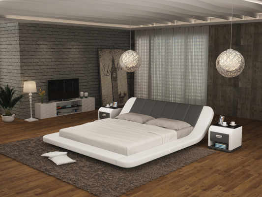Leather Bed Design Upholstery Beds Luxury Double Modern Marriage 140/160/180 cm