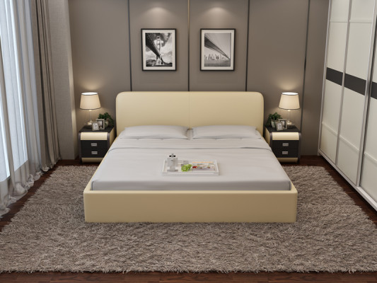 Bed with USB Upholstered bed Luxury bed Double bed Marriage bed Beds 140/160/180 cm
