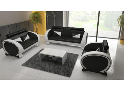 Leather sofa sofa + USB sofa 3 seater relaxation couch with bar function Designer Suite