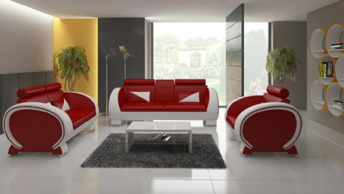 Leather sofa + USB sofa with bar function designer suite sofa 3 seater relaxation couch
