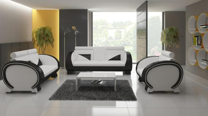 Leather sofa sofa + USB sofa 3 seater relaxation couch with bar function Designer Suite