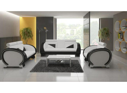 Leather sofa sofa + USB sofa 3 seater relaxation couch with bar function Designer Suite