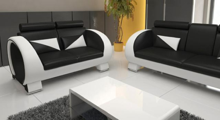 Leather sofa sofa + USB sofa 3 seater relaxation couch with bar function Designer Suite