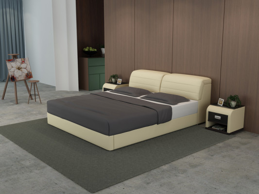 Leather Bed Design Upholstery Beds Luxury Double Modern Marriage 140/160/180 LB8827