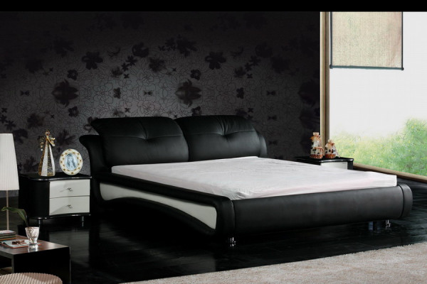 Double bed Beds Upholstery Leather Designer Marriage Modern Bed Bed frame new 1206