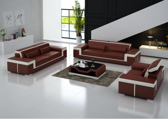 Design Leather Sofa Couch Upholstery Sofas Couches Three Seater 3 Seater Living room Seat new