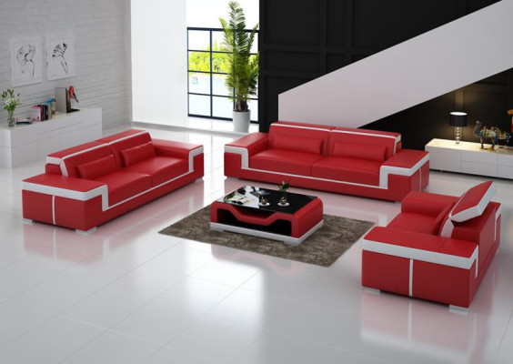 Design Leather Sofa Couch Upholstery Sofas Couches Three Seater 3 Seater Living room Seat new