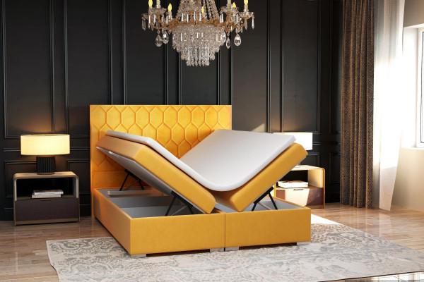 Boxspring Bed Hotel Design Velvet Luxury Beds Upholstery bed base Function Double