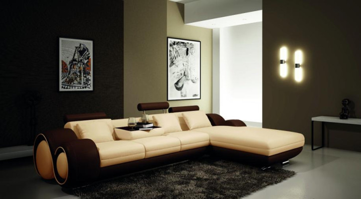 exclusive living ambience with our luxurious corner sofa in L-shape