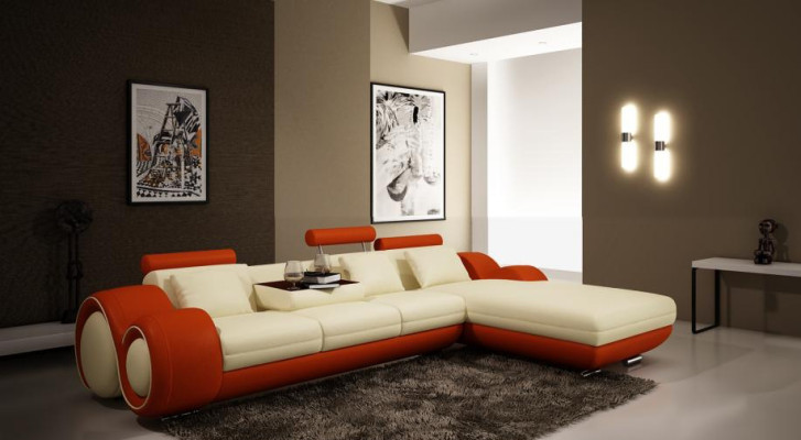 exclusive living ambience with our luxurious corner sofa in L-shape