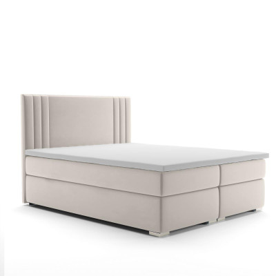 Boxspring Bed Hotel Double Bed Luxury Beds Upholstery Function bed base Beige