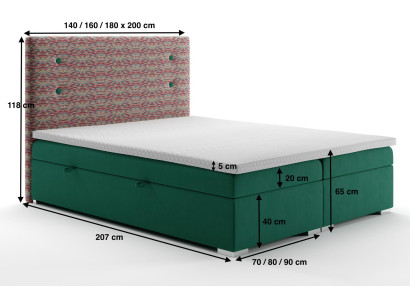 Box Spring Bed Function Hotel Double Complete Set Topper Mattress Beds Box