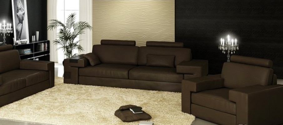 Sofa set Sofa Couch Upholstery Seat Leather Suite Living landscape Light Nassau
