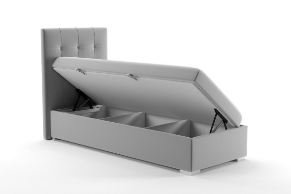 Luxury Box Spring Bed Hotel Beds Upholstery Function bed base 90x200cm Gray new