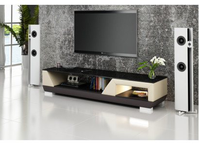 TV-cabinet TV Sideboard Leather Glass Decor Table Television Wardrobe Table Designer