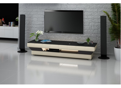 TV-cabinet TV Sideboard Leather Decor Glass Table Television Wardrobe Table Designer