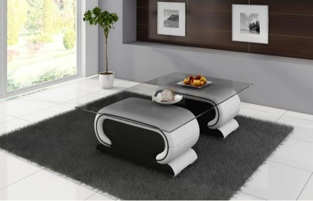Designer Glass Table Table Upholstery Leather Table Couch Sofa Leather Tables